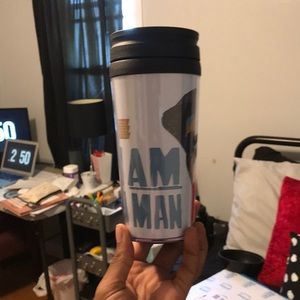 Travel coffee mug “I am a man”